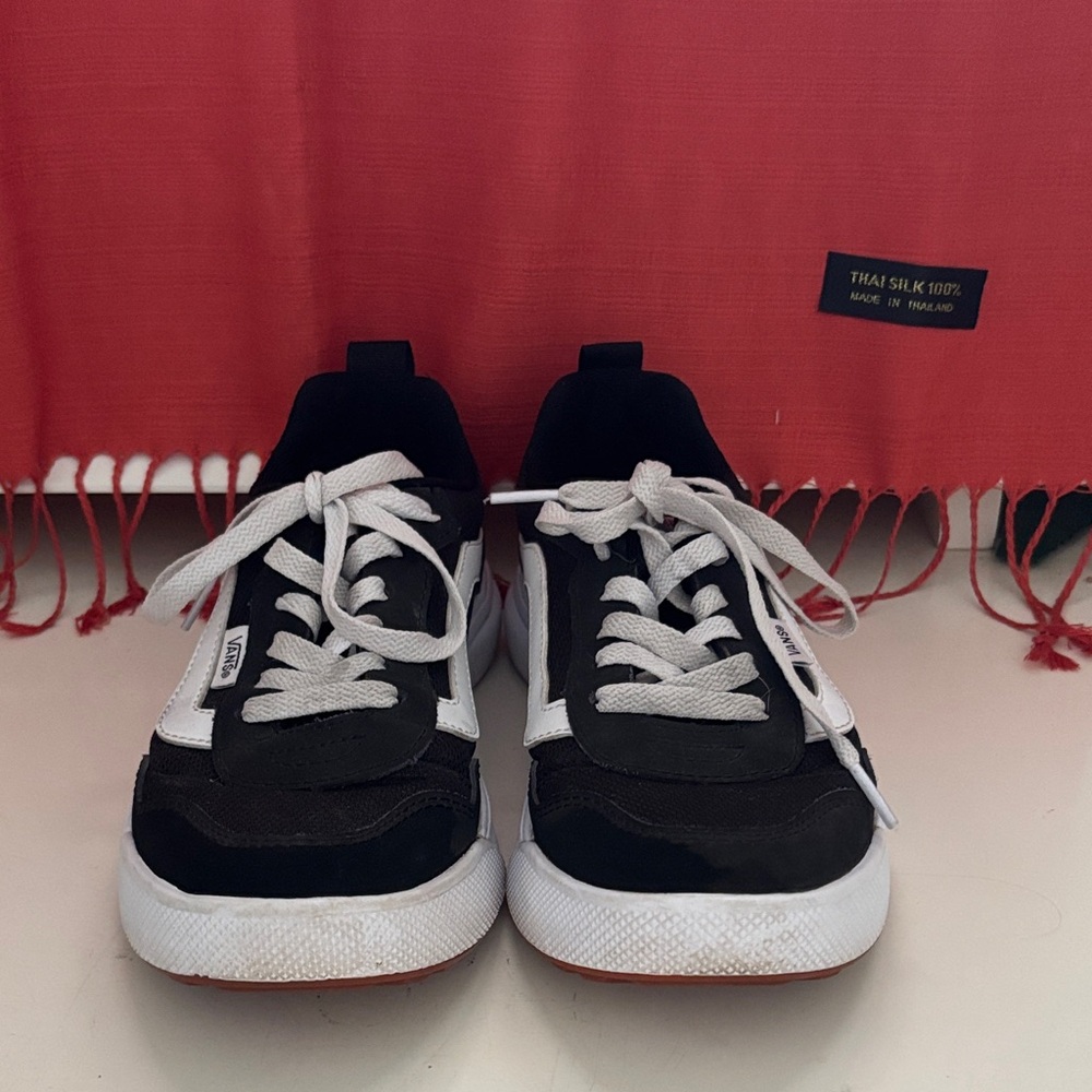Black and White Vans Ultra Range Sneakers